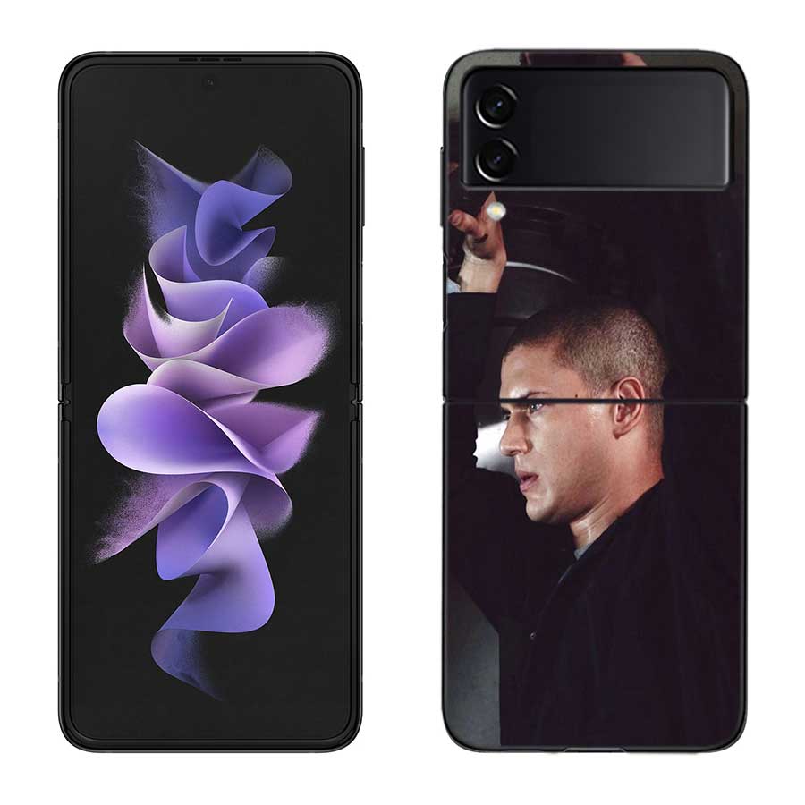 Prison Break TV Series Phone Case For Samsung Z Flip 7 6 5G Galaxy Z Flip 5 4 3 Black Hard Cell Cover Luxury PC Shell Coque