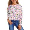 Barne Langermet Topper Casual Trykk T-skjorte Rund Hals Pullover Bluse
