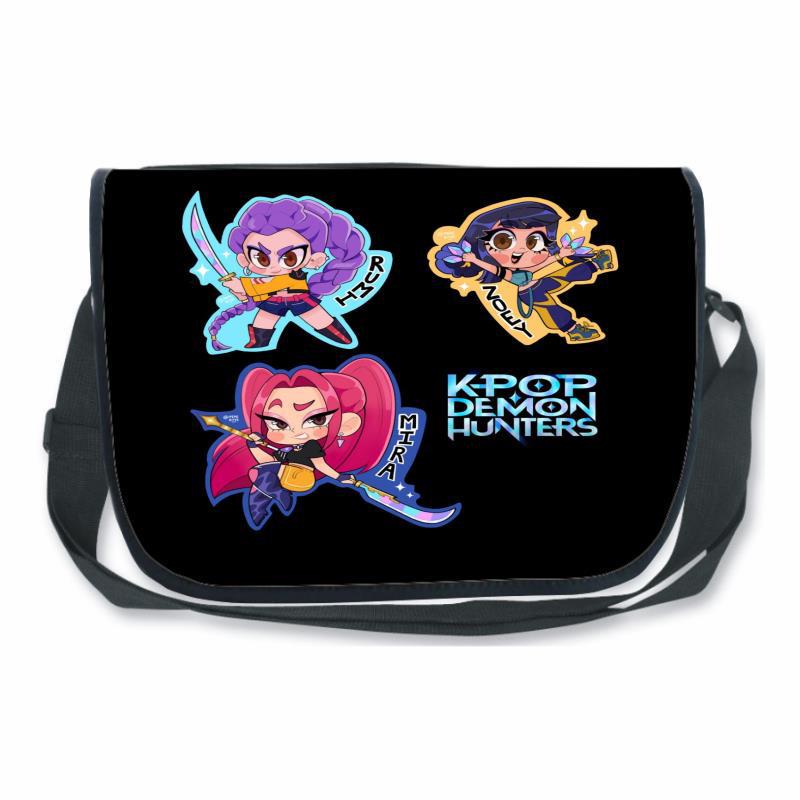 Huntrix Kpop Dämonenjäger Kinderrucksack und Umhängetasche für Grund- und Sekundarschüler