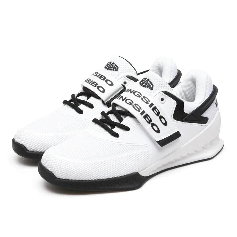 Calzado Antideslizante para Sentadillas Entrenamiento Integral Suela de Goma Boxeo Deportes Profesionales Zapatos para Levantamiento de Pesas Absorción de Impactos