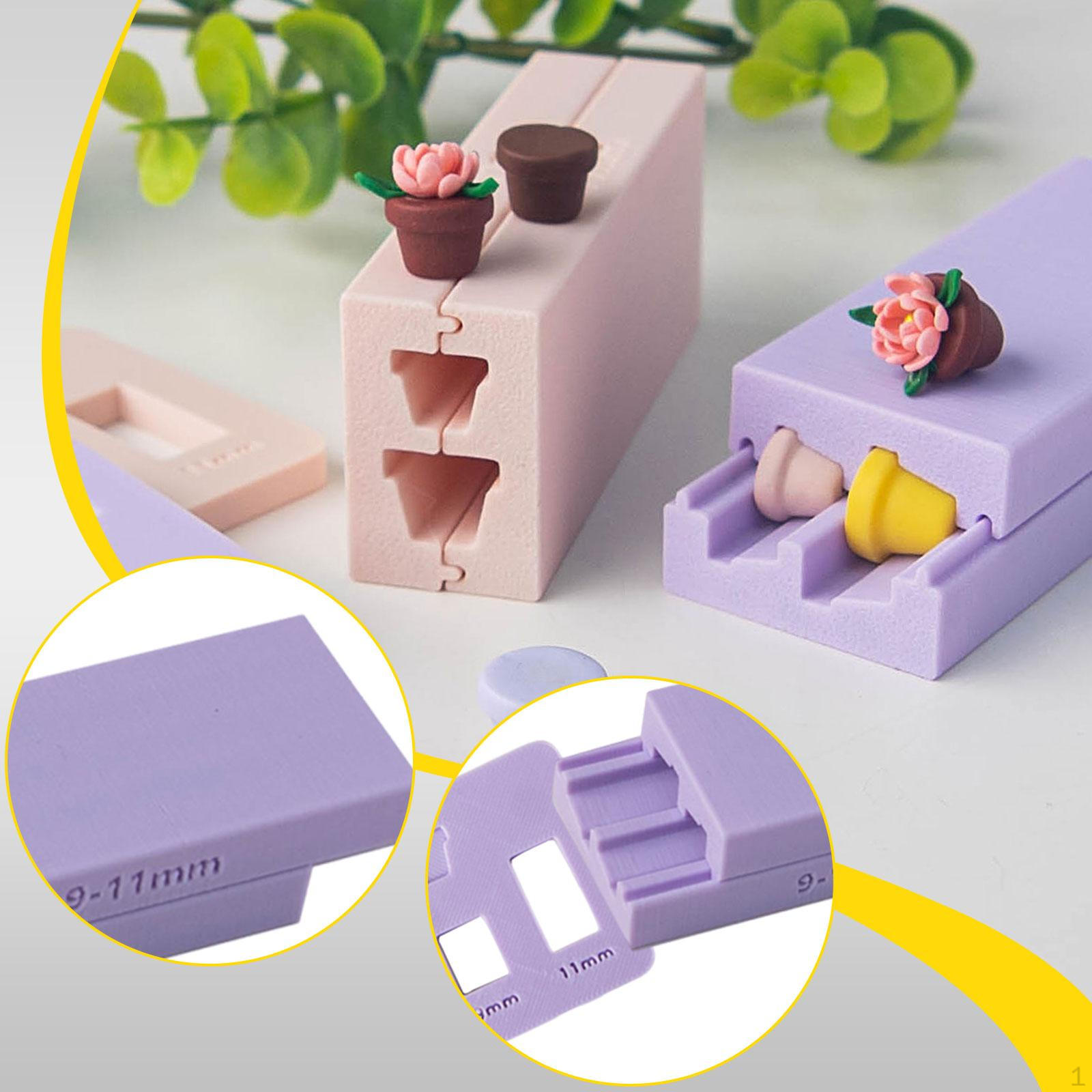 

9mm 11mm Two Size Clay Flower Pot Former Set Shaping Tool for Projects, Lightweight with фиолетовый