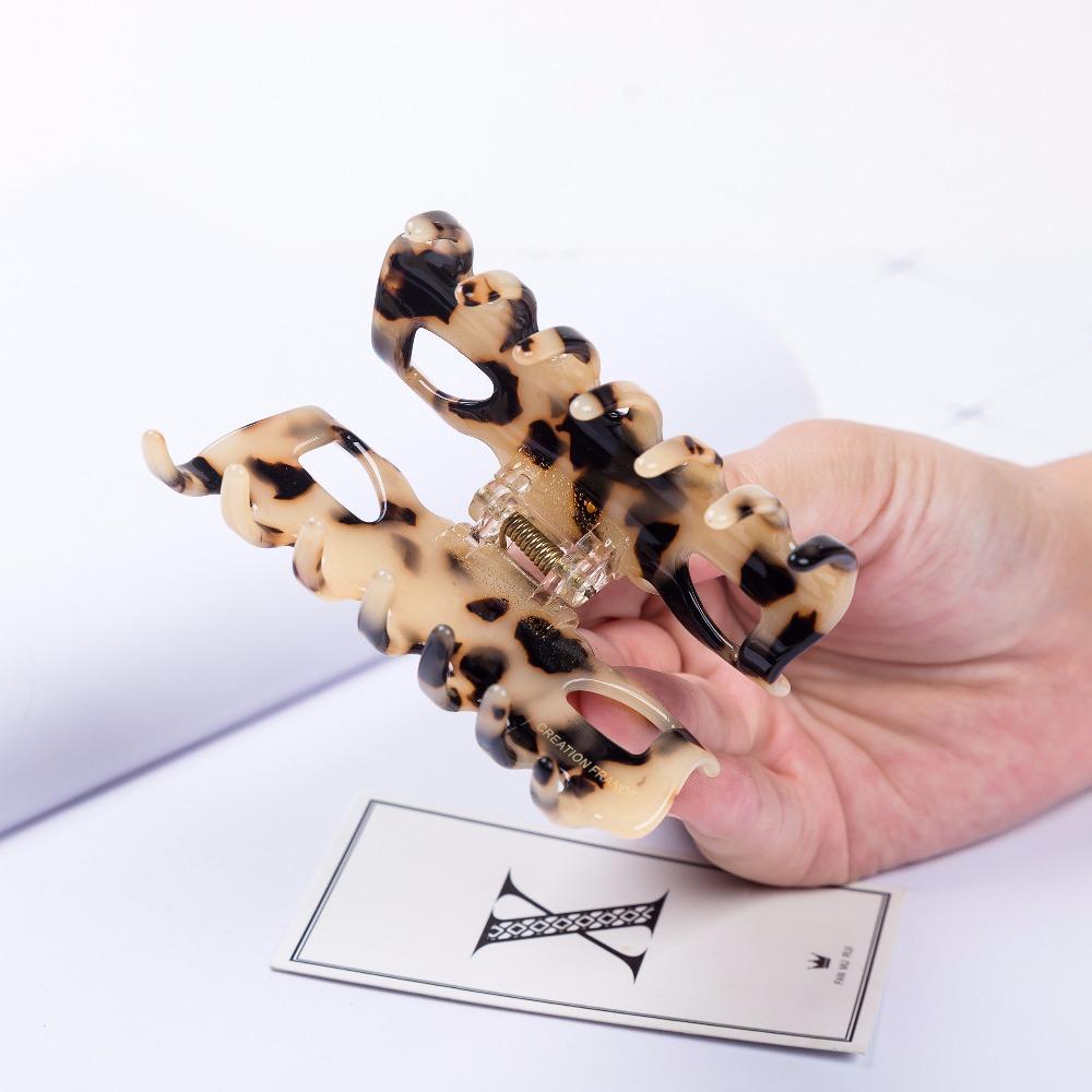 8.5cm Long Korean Women Hair Clip Acetate Hairpins Solid Color Women Hair Crab Hair Claws Women Make UP Tool Hair Accessories