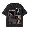 Retro Washed Beyonce Renaissance World Tour Tshirt Album Concert Music Tshirts Mens Women Casual Cotton Vintage T Shirts