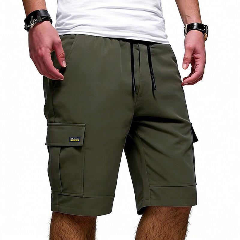 

European Edition Men s Cool Workwear Shorts - Summer 2026: Loose, Quick-Drying, Sun Protection Knee-Length Pants M армія зелений колір