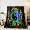 Colorful Yin Yang Mandala print blanket soft and cozy perfect for the living room bed sofa or a nap,gift