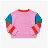 Stella Mccartney Tt4a20 Z0409 546 Round Logo Color Stripe Kids Sweatshirt