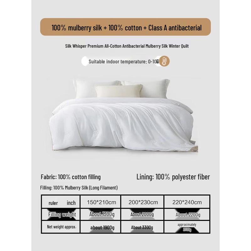 Mercury Home Textiles 100% Mulberry Silk Winter Quilt