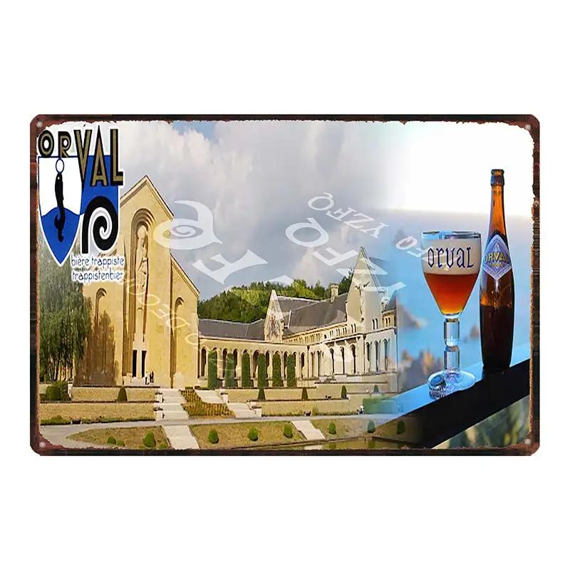 Belgian Beer Orval Metal Tin Signs Retro Shabby Chi Plates For Wall Bar Home Pub Art Kitchen Coffee Decor 30X20CM DU-8523B