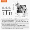 Rotary Table for Milling Machines, 100 mm, Horizontal Vertical Model Precision Milling Rotary Table, with 80 mm 3-Jaw Chuck M10 T-Bolts Nuts, for