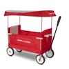Radio Flyer Easy Fold Wagon with Canopy EZ FOLD WAGON 3951 3WAY Foldable Wagon for 2 People with Cushion and Bottle Holder 3-in-1 Bench,