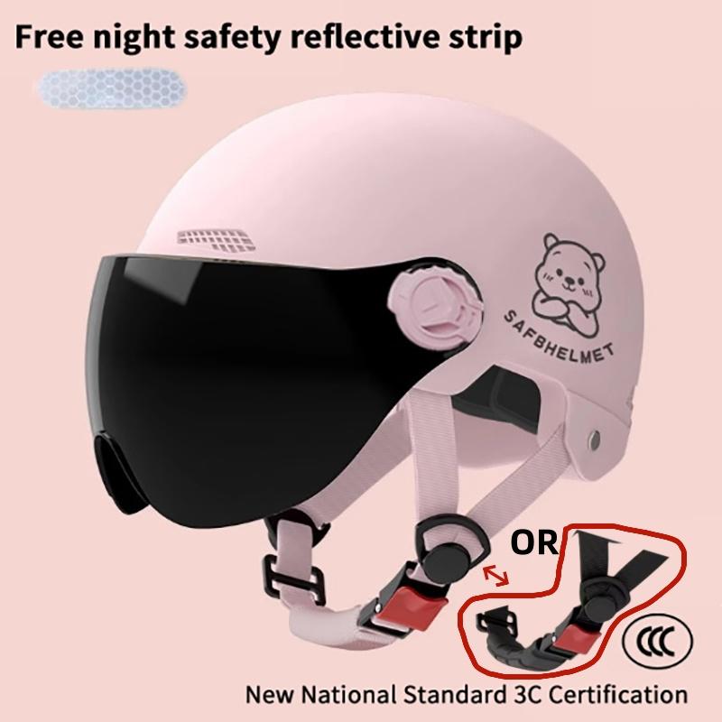 1 Pezzo Certificato 3C Casco Semimoto Elettrica per Adulti Uomo e Donna con Occhiali Casco di Sicurezza per Bicicletta