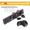 Doppel-USB-Buchsen-Ladegerät + LED-Voltmeter + 12V / 24V Stromsteckdose 3 in 1 Multifunktions-Drei-Loch-Panel für LKW Anhänger Boot Wohnwagen Wohnmobil
