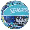 Spalding Graffiti Blue Basketball, Size 5