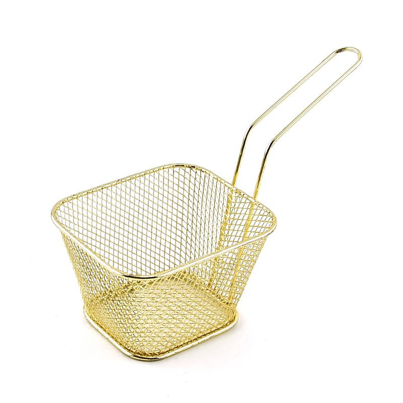 Panier à Friture Chaud Créatif Maille Fine Frites Puce Outil de Cuisine Acier Inoxydable Friteuse Maison Paniers à Frites Filtre