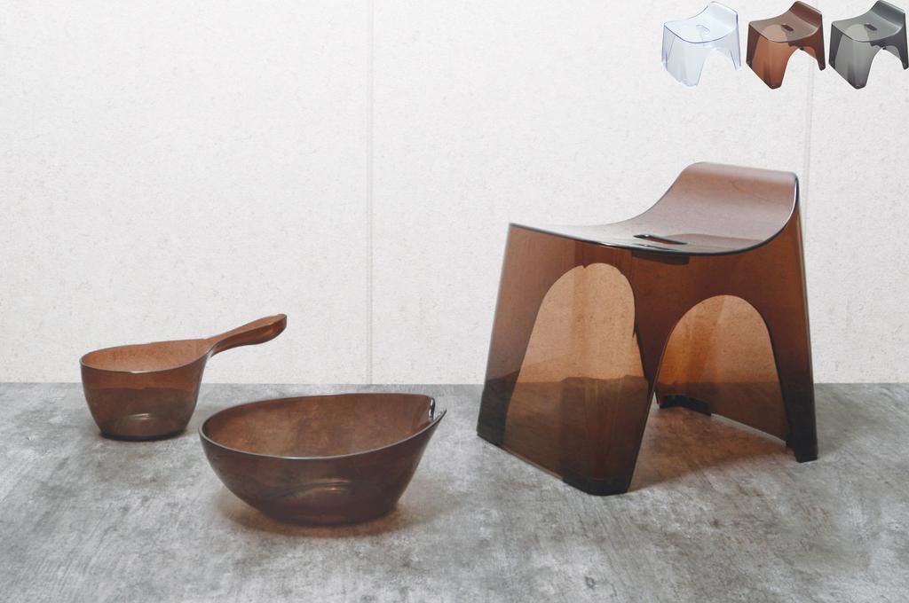 Shincatec Huebath Duschhocker H20, Sitzhöhe 20cm, Transparent, 427703