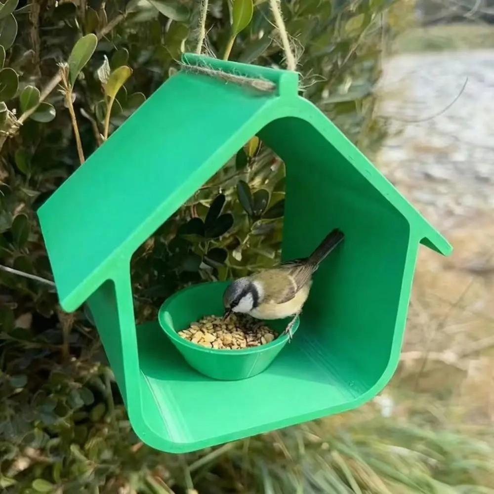 Plastic Hanging Bird Feeder Weatherproof Bird Feeding Station Bird Feeder House Terrace