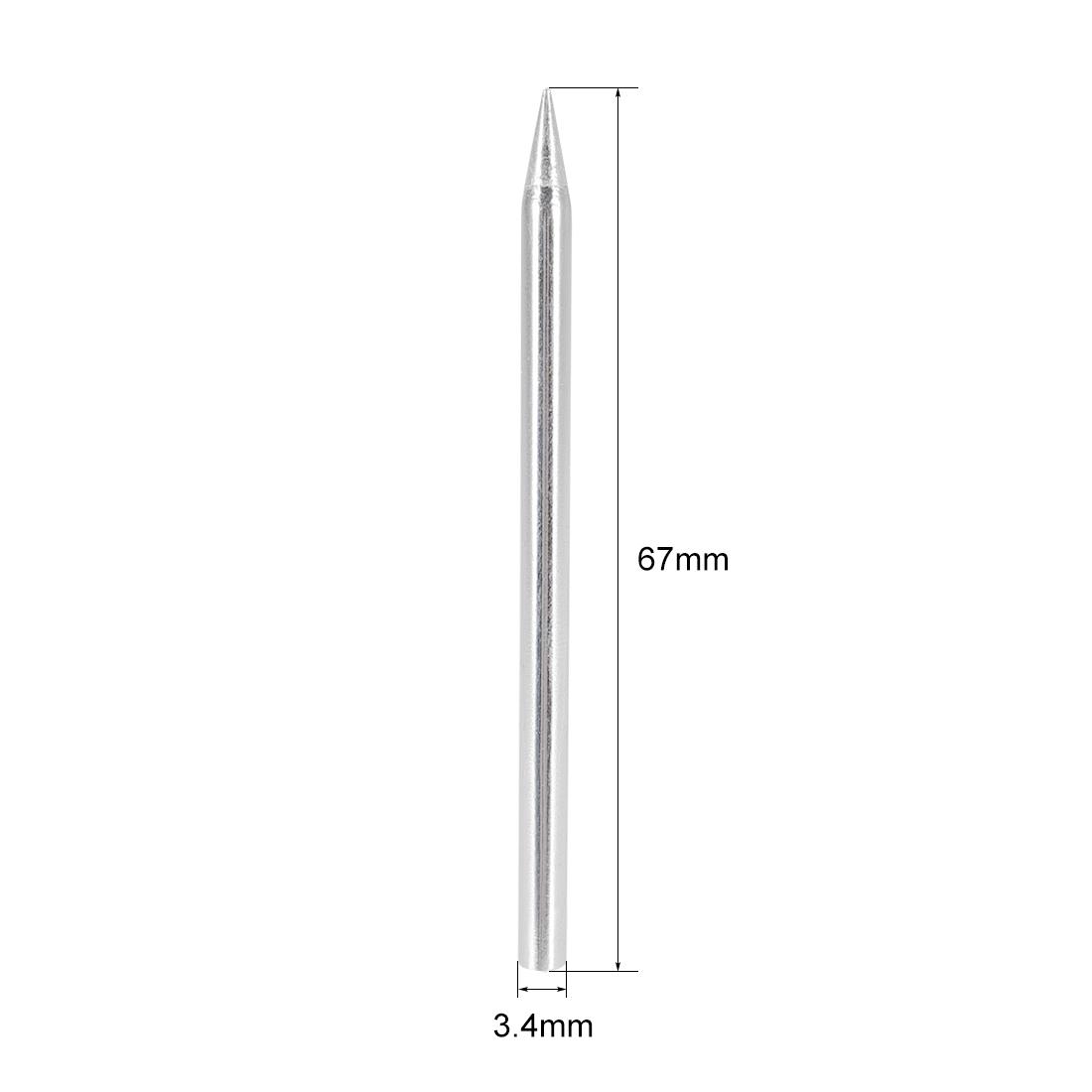 

2pcs Lead-free Soldering Iron Tips Replacement 2.3/3.5/5.3/14.5mm Width Solder Tip Bend Tip 30W 60W 100W 150W