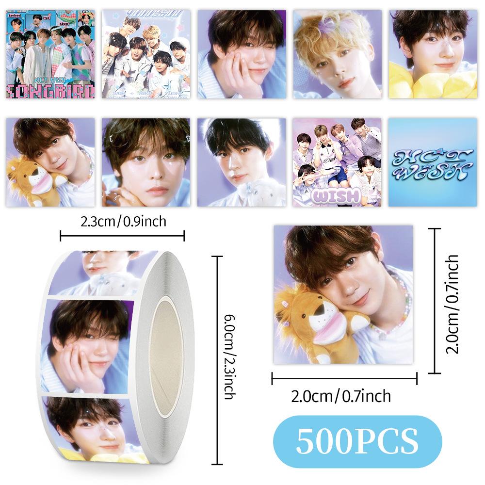 Skzoo Idol Roll Stickers 500 Pcs Adhesive Labels For DIY Journal Scrapbook Phone Case Polaroid Decoration Fans