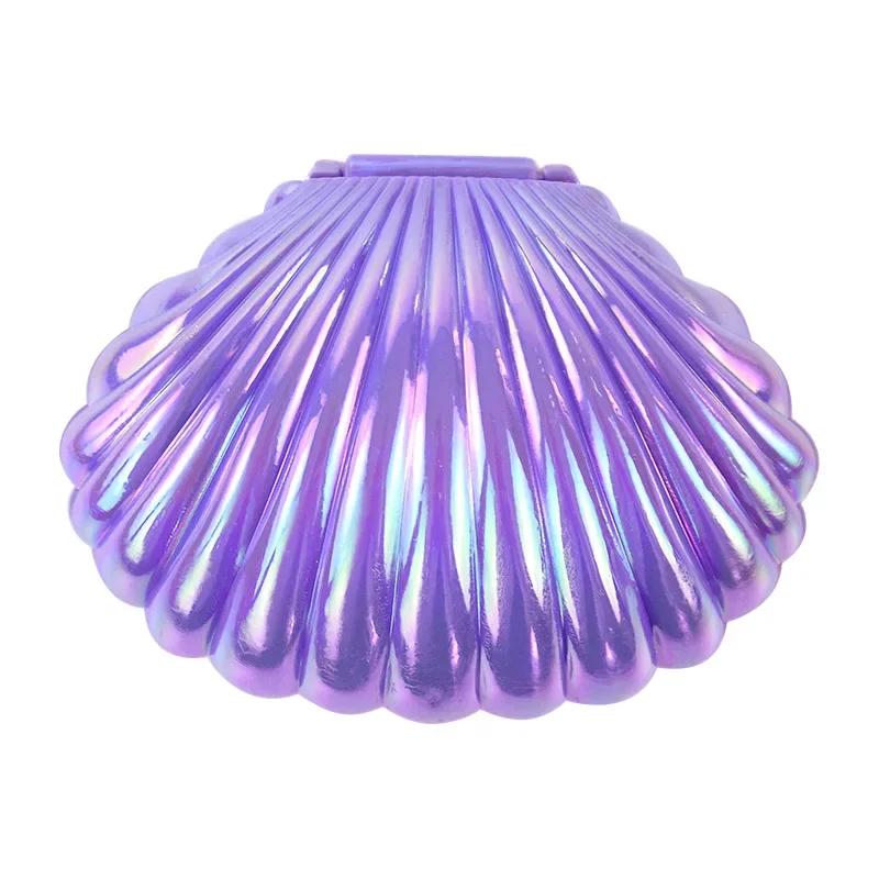 10pcs Plastic Shell Candy Boxes Sparkling Shells Gift Box Baby Shower Snack Jewels Packaging Mermaid Birthday Party Decoration