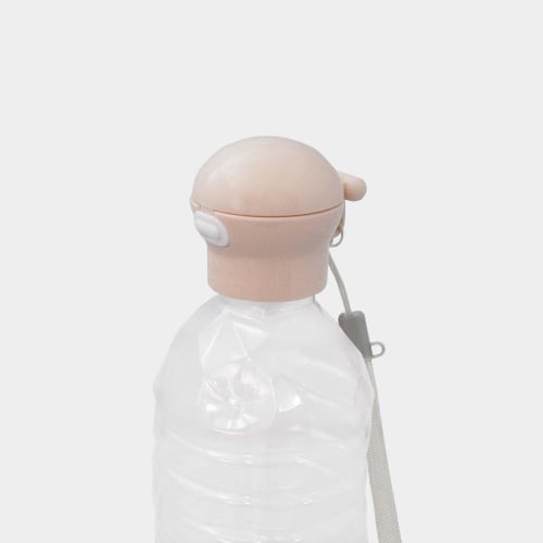 Skater PET Bottle Cap with Straw, One-Push Open, Case Included, 500ml/350ml, Dull Pink, One-Touch Attachment, PSHC5S-A