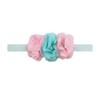 New Children's Three Chiffon Bead Flowers, Candy-colored Baby Elastic Headband, Baby Elastic Headband