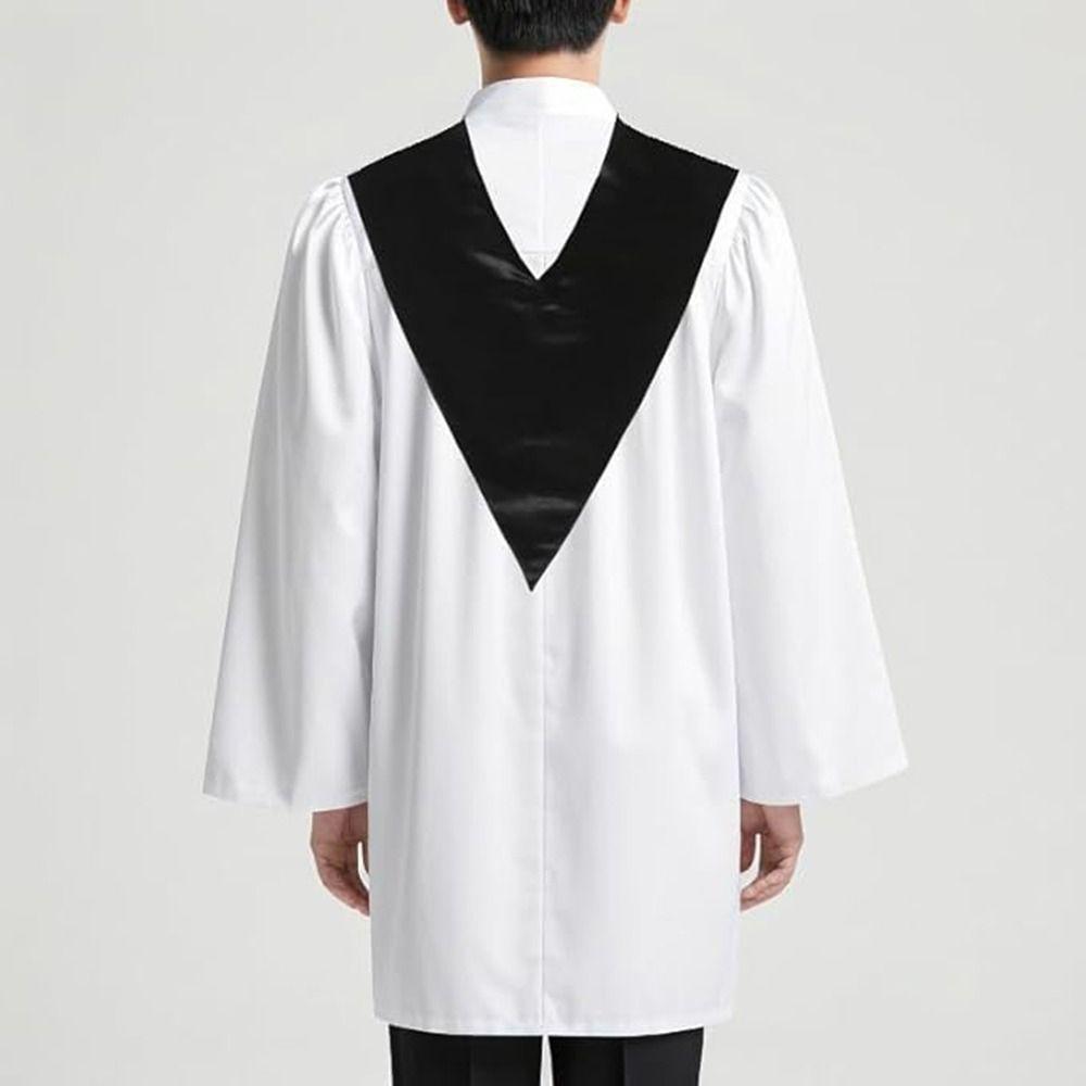 Plain Design V Stole V Shape Graduation Stole Fashion Choir Stole  Unisex