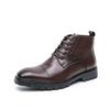 Designer Brand Winter High Top Short Boots Simple Classic Office Men's Business Casual Shoes Versatile Men's Leather Short Boots