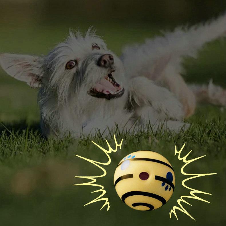 Bite-Resistant Vinyl Dog Toy Ball with Sound for Self-Play - Perfect for Golden Retrievers and Border Collies