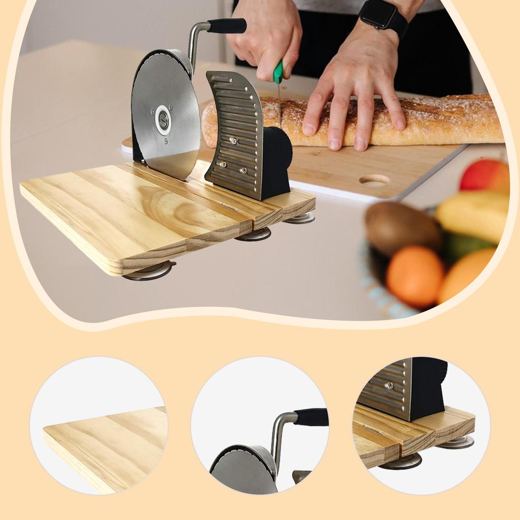 Manual Bread Slicer Classic Tool Machine Evenly Slicing Adjustable Thickness