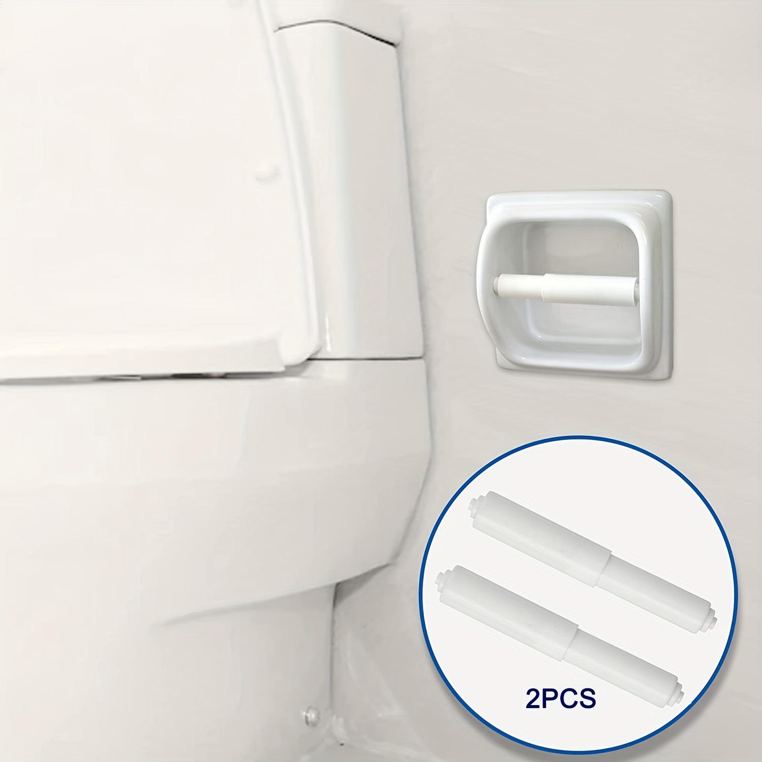 Lchome 2Pcs Adjustable Toilet Paper Holder With Spring - Durable Plastic Design For Easy Roll And Storage