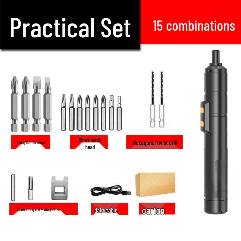 Multifunctional Electric Screwdriver: Compact Lithium Hand Drill Tool for Household Use