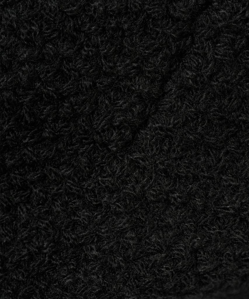 Uallong Folded Label Knit Beanie - Black