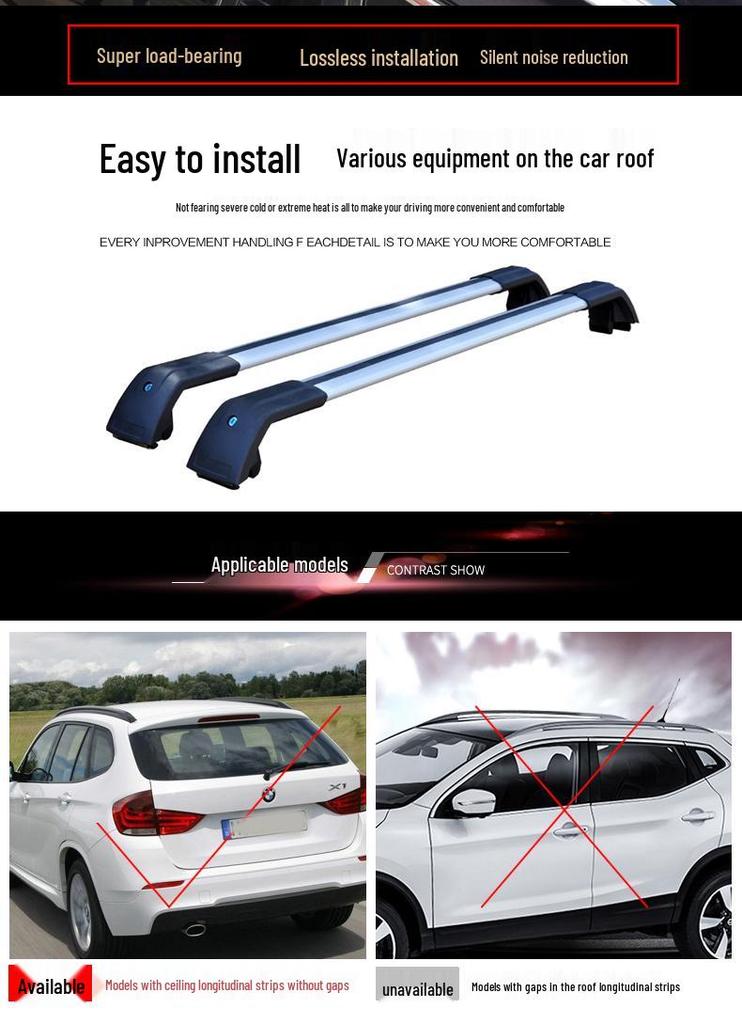 Universal Aluminum Alloy Roof Rack Crossbars for Off-road SUVs
