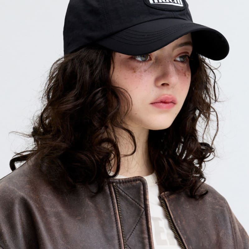 macni LOGO PATCH NYLON DEEP CAP_BLACK