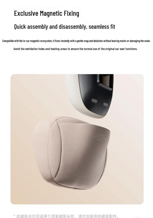 26 Styles New Gen Xiaomi SU7 Magnetic Headrest & Lumbar Pillow: Soft, Comfortable, Second Gen Design