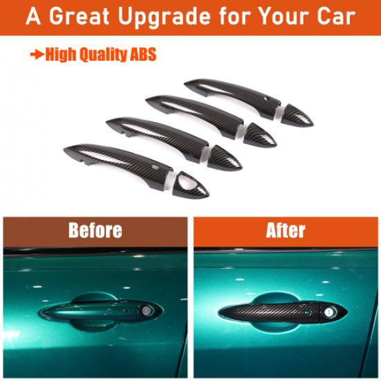 

4pc Car Exterior Door Handle Decor Cover Trim For Alfa Romeo Giulia 2017-