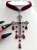 Halloween Retro Gothic Dark Style Tassel Necklace Suitable For Women'S Daily Holiday Parties Wearing Fashionable Necklace