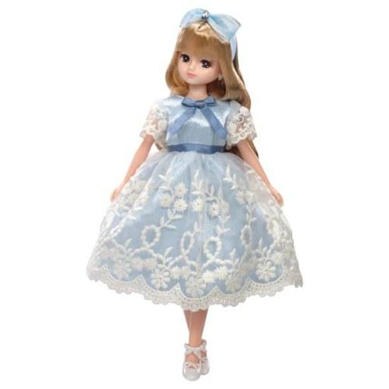 Takara Tomy Licca-chan Doll LD-09 Classical Blue Ribbon Dress-Up Toy Ages 3 Up