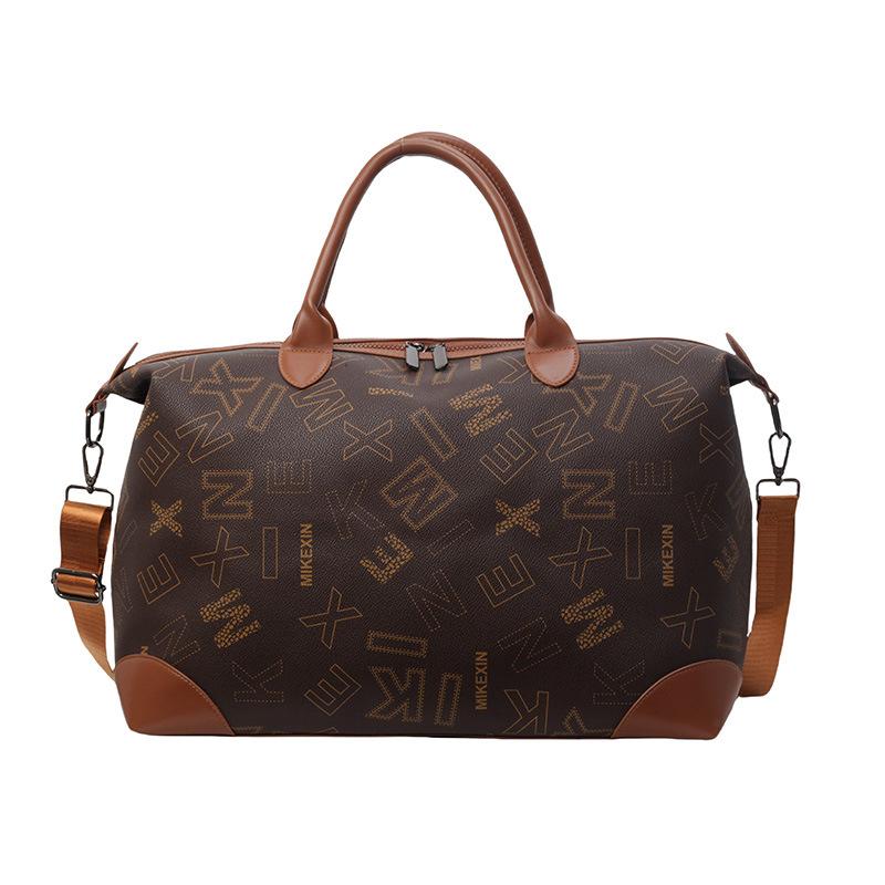 New large-capacity pu premium travel bag business travel bag women's fashion simple storage messenger fitness bag