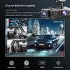 3.0-inch IPS HD Dash Cam with Four Lenses, Night Vision, Loop Recording, WiFi.