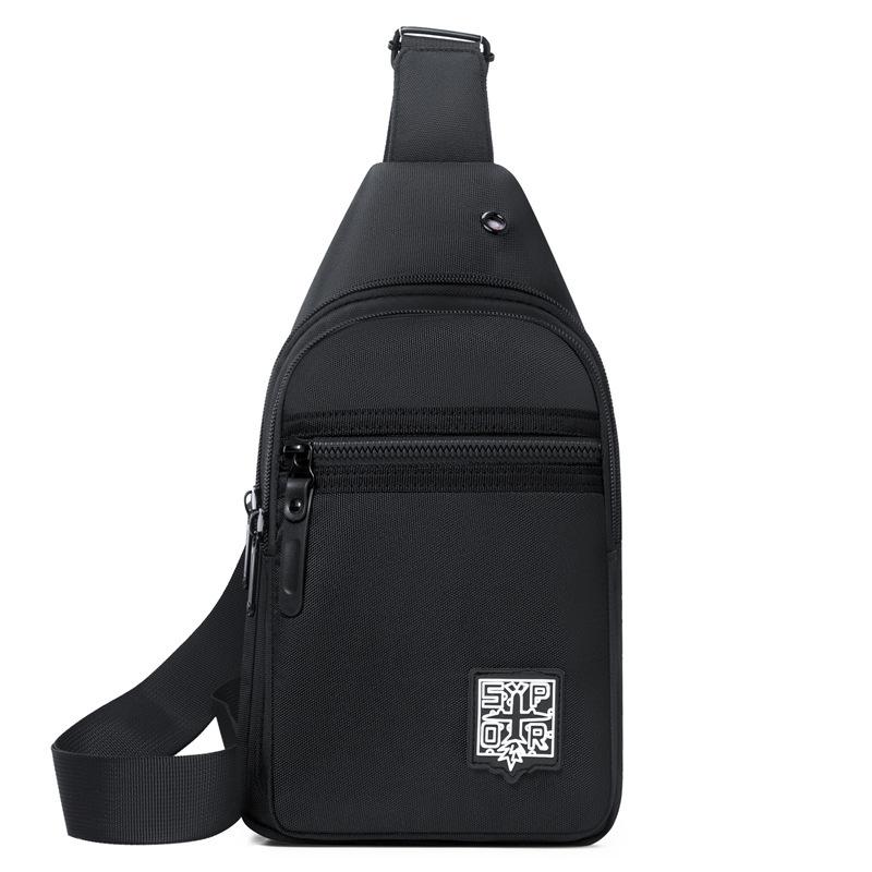Men's breast bag high-end large-capacity shoulder bag outdoor sports and leisure versatile trend chest messenger bag