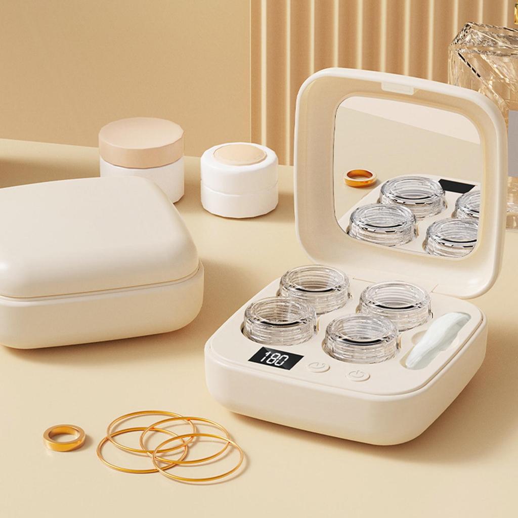 Rechargable Ultrasonic Contact Lens Cleaner High Frequency Vibration Contact Lens Cleaning Case Beauty Pupil Cleaning Container