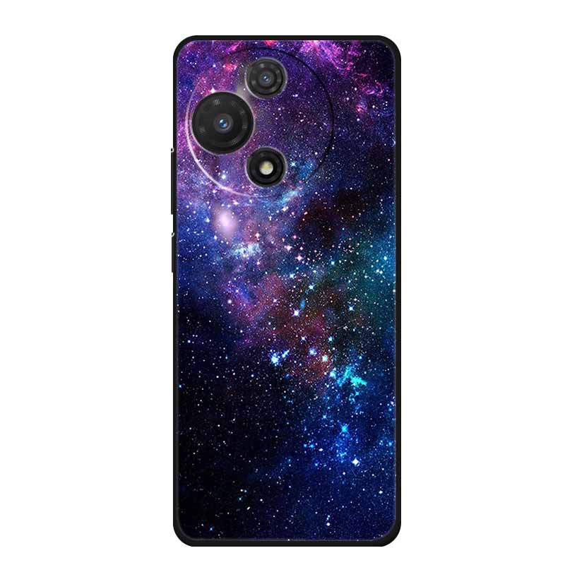 For TCL 605 Case Fashion Flower Protective Black Silicone Soft TPU Back Cover Case For TCL 60 5G 60 SE Case 60SE Coque Funda Bag