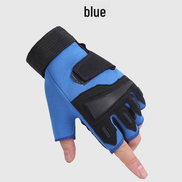 Gants de sport tactiques de fitness pour hommes sans doigts - Gants de cyclisme respirants demi-doigts