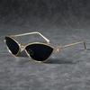 Trendy Retro Cat-Eye Unisex Sunglasses, New Street Style Versatile Small Frame Triangular Eyewear