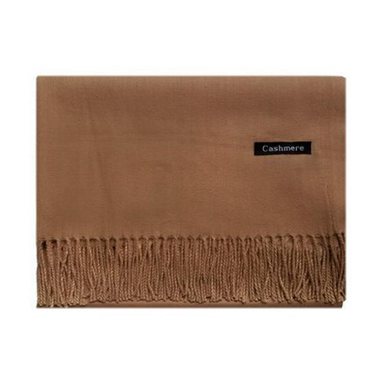 Red Faux Cashmere Winter Scarf for Women - 2026 Korean Style Solid Color Shawl with Logo, Ideal for Annual Meeting Gifts