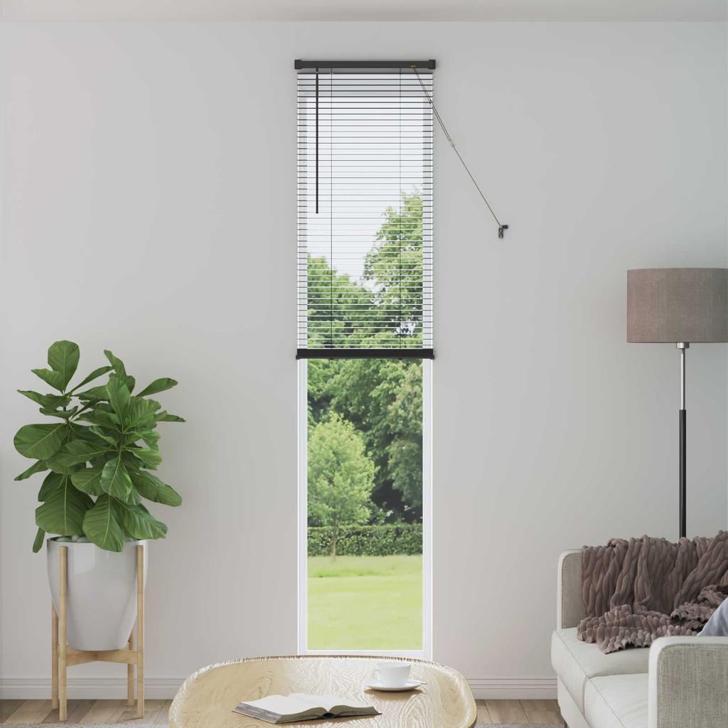 Venetian Blind Silver Grey 213 x 50 cm 25 mm PVC