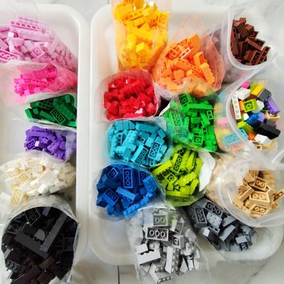 Yapı Taşları Hibrit Parçacıklar 520g Toplu 17 Renk Çocuklar için Kendin Yap Oyuncakları Ücretsiz Taban Plakası Yapboz Bulmacası