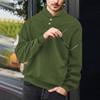 Men's Solid Color Lapel Plaid Sweatshirt Men's Casual Fashion Sweatshirt