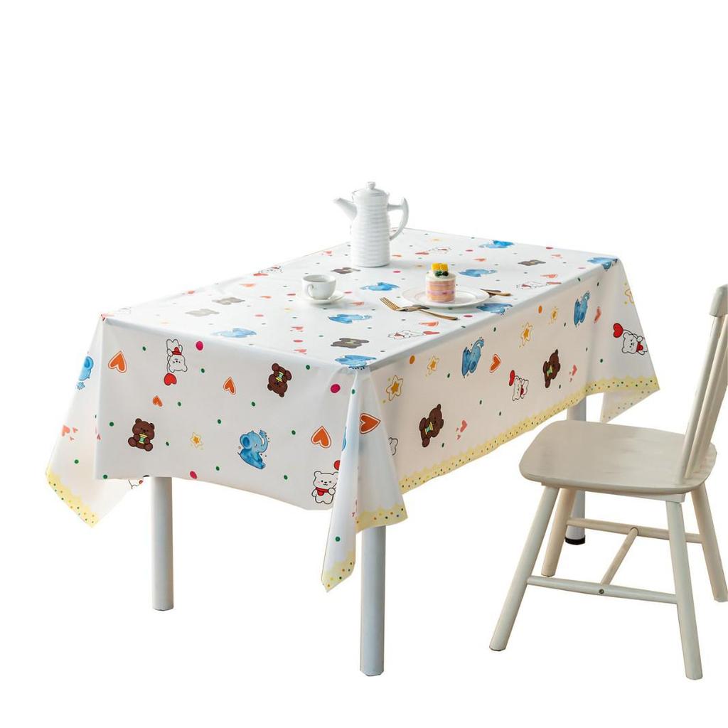 Waterproof Stain-Resistant PEVA Tablecloth - Easy-Clean, Luxurious Style for Dorms & Picnics